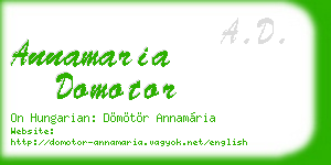 annamaria domotor business card